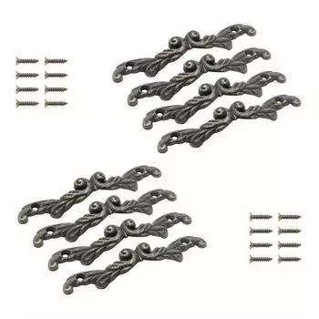 8 шт. бронзовых ручек для ящиков в форме венка, винтажные ручки для шкафов, 3,35*0,63 дюйма, для шкафов, ящиков, проектов для дома своими руками, с винтами 8-Pack бронзовый