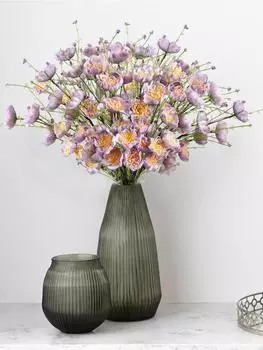 8 шт. Букет из искусственных цветов Азалии Искусственные цветы рододендрона Поддельные цветы для дома, кухни, свадебного стола, центральные украшения фиолетовый