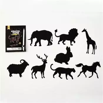 8 шт. Бумага для рисования с нуля DIY закладка детские игрушки для рисования книга для рисования креативная открытка наклейка развивающие игрушки one size чёрный