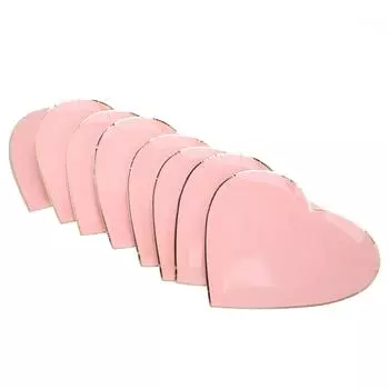 8 шт. бумажных тарелок на День матери, День святого Валентина, свадебные принадлежности для вечеринок, столовая посуда, украшения(розовый ) розовый