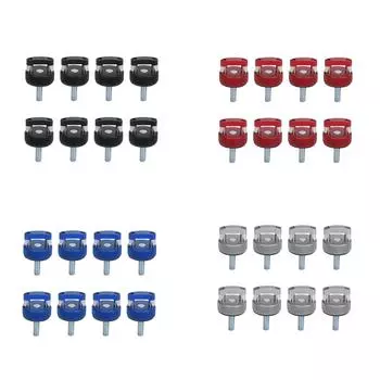 8 шт., быстросъемный крепеж с твердым верхом, винт с накатанной головкой, стальная заготовка, алюминий M8, резьба 1,25, встроенная DR Blue
