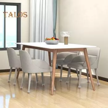 8 шт., чехол для ног стула, защита для пола с войлочной накладкой, прозрачная защита от царапин, шумоподавление, круглая квадратная деревянная плитка, напольная мебель, чехол для ног S Round