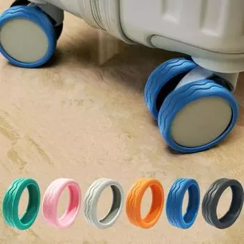 8 шт., чехол на колесо для багажа, износостойкий, шумопонижающий резиновый защитный чехол на роликах, аксессуары для багажа оранжевый