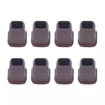 8 шт. Чехол на ножку стула TPE Защита пола Набор колпачков для ножек мебели для стола, табурета, коричневый L