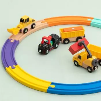 8 шт. цветных двухсторонних изогнутых дорожек, совместимых с деревянными дорожками, игрушки, классические аксессуары, детские игрушки, подарки, 2 размера X24