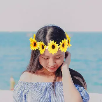 8 шт. Цветочная повязка на голову в виде короны, модный реквизит для фотосъемки, аксессуар для волос для девочек, венок для