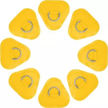 8 шт. D-образных колец, ПВХ-кольцо из нержавеющей стали/заплатка для надувной лодки, весла, доски для серфинга, каяка, аксессуары, без клея 8 Pcs - No Glue