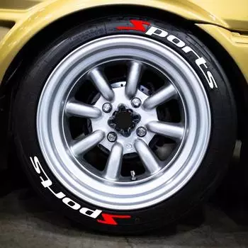 8 шт. Декоративная наклейка с буквами на шины, ПВХ, водонепроницаемая, самоклеящаяся, наклейка с буквами на шины для спортивных автомобилей, 14–22 дюйма