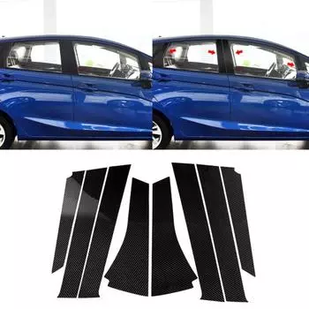 8 шт. декоративные наклейки на центральную стойку подходят для Honda FIT JAZZ GK5 3-го поколения 2014-2018 гг.