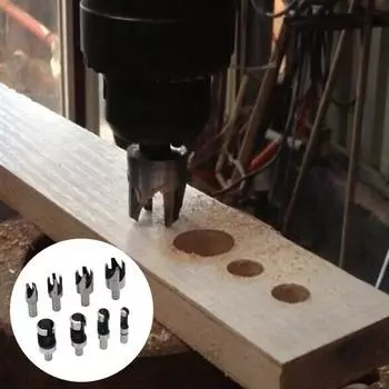 8 шт., деревянная пробка, износостойкая углеродистая сталь высокой твердости, деревянная пробка, резак, дрель, режущий инструмент для домашнего использования 8pcs