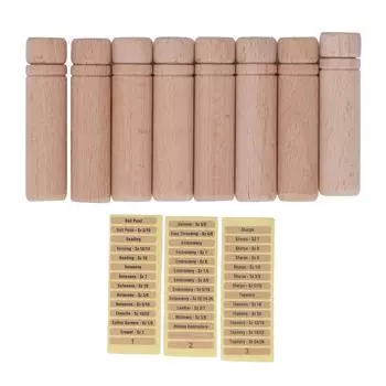 8 шт. Деревянный чехол для игл, противоутерянный, полирующий, портативный держатель для швейных игл с 3 наклейками для