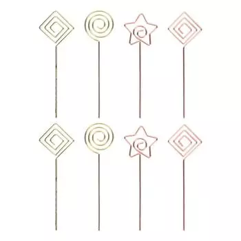 8 шт. держатель для фотографий из железного материала, прочный, практичный, трехмерный, красивый, держатель для визитных карточек