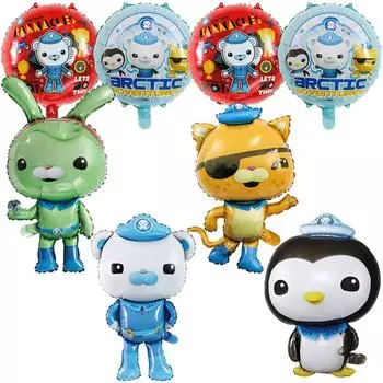 8 шт. Фольгированные надувные шары на день рождения в стиле Октонавтов для детей