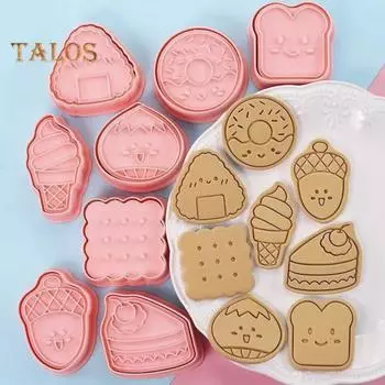 8 шт., форма для печенья, рождественская мультяшная форма для печенья, милые изысканные формочки для печенья «сделай сам», для домашнего фестиваля 8pcs