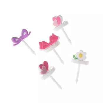 8 шт. фруктовая вилка из пищевого пластика, мини-мультяшный детский торт, фруктовая зубочистка, бенто-ланч, аксессуары для бенто, украшение для вечеринки one size