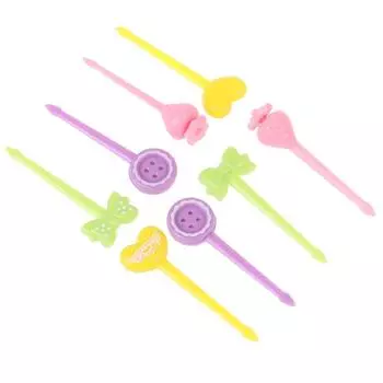 8 шт. фруктовая вилка мини-детская закуска торт десерт еда шпажка зубочистка бенто обеды 8pcs