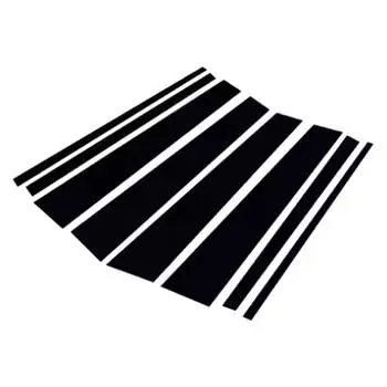 8 шт. Глянцевые черные накладки на центральную стойку BC для двери и окна автомобиля, подходят для Toyota Land Cruiser J300 2022-2024