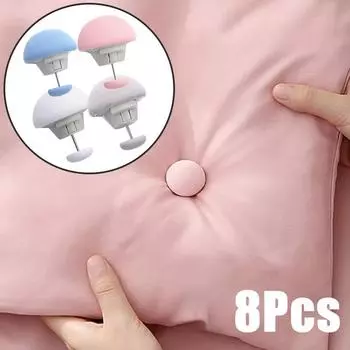 8 шт. грибная подставка для одеяла, противоскользящие скандинавские зажимы для простыни, зажим для одеяла, прищепки, чехлы, застежка-зажим, держатель белый