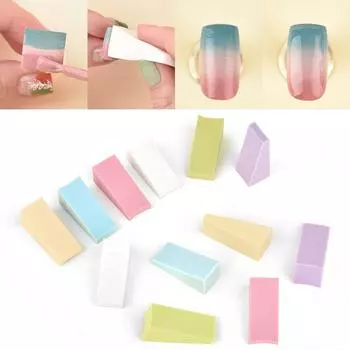 8 шт. губка для ногтей клиновидной формы косметический инструмент аппликатор для нанесения градиента ногтей мягкая губка для выцветания цвета маникюрные инструменты для дизайна ногтей