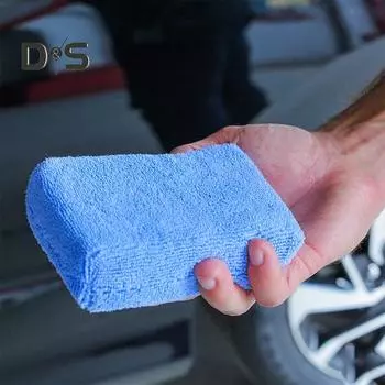 8 шт., губка для вощения автомобиля из микрофибры, мягкая водопоглощающая губка для вощения, герметик, кондиционер, губка для полировки авто 8pcs синий