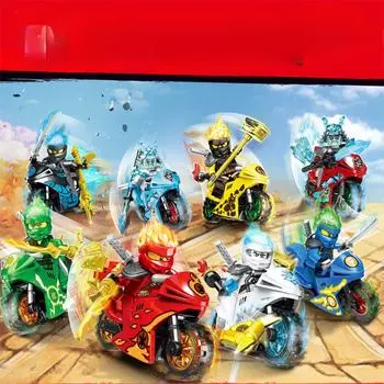 8 шт., игрушка-строительный блок для оружия серии мотоциклов
