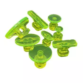 8 шт. инструментов для ремонта вмятин без покраски, съемники, присоски, клеевые вкладки, комплект для удаления вмятин от града на кузове из листового металла зелёный