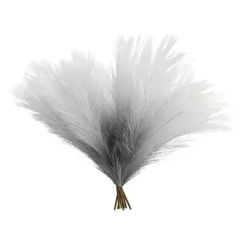 8 шт. искусственная пампасная трава универсальная декоративная градиентная серая современная ваза наполнитель искусственный пампас
