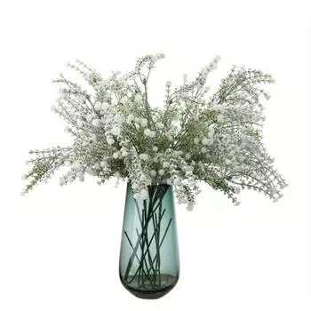 8 шт. искусственные цветы Babys Breath, искусственные цветы, искусственные растения, белые гипсофилы, искусственные цветы, зеленые стебли для свадебного цветочного декора для вечеринки, домашнего декора 8 Pcs белый