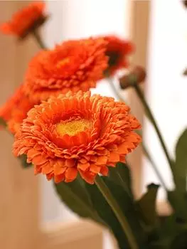 8 шт. искусственных хризантем осенние цветочные шелковые цветы календулы искусственные цветы ромашки для домашнего офиса вечеринки свадьбы декор жёлтый