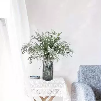 8 шт. искусственных растений, белые искусственные цветы гипсофилы, искусственные цветы из гипсофилы, искусственные зеленые стебли для свадебного цветочного декора для вечеринки 8 Pcs белый