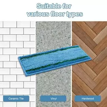 8 шт. износостойкие высокоабсорбирующие моющиеся многоразовые насадки для швабры из микрофибры для глубокой очистки