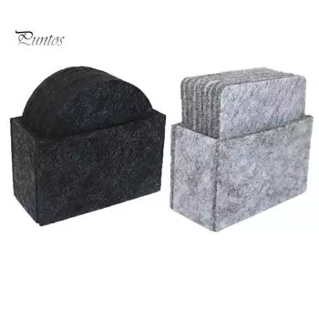 8 шт., изолированный коврик для чаши, коврик для столовых приборов с коробкой для хранения, домашние кухонные гаджеты светло-серый