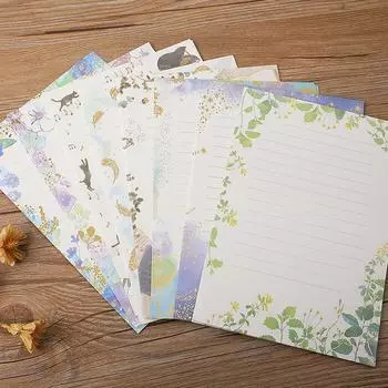 8 шт. изысканные подушечки для писем с цветами Kawaii цветочная бумага для писем для конвертов бумага для заметок корейские канцелярские принадлежности для офиса