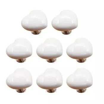 8 шт. Кнопка смыва для унитаза Простая установка Чистая Многоразовая Дизайн в форме сердца Кнопка смыва для унитаза 8pcs