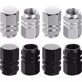 8 шт. колпачков для вентилей шин, колпачки для вентилей колес, пылезащитные колпачки для автомобильных покрышек, шестигранная форма (оранжевый) 8-Pack