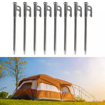 8 шт. колышков для палатки, колышки для земли, анкеры из нержавеющей стали, устойчивые гвозди для кемпинга