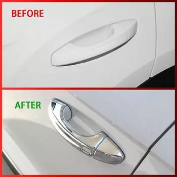 8 шт./компл. ABS хромированная внешняя дверная ручка автомобиля, накладка, декоративная наклейка для Volkswagen VW Troc T-roc 2018-2022, аксессуары sliver