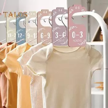 8 шт./компл. деревянные разделители для детского шкафа для новорожденных до 24 месяцев, вешалка для одежды, органайзер, украшение для детской комнаты в деревенском стиле в стиле бохо Sets