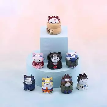 8 шт./компл., фигурки аниме Наруто, каваи, игрушки, мини Q версия, кукла, модель, фигурка, мультяшный детский подарок, игрушечный костюм 8PCS