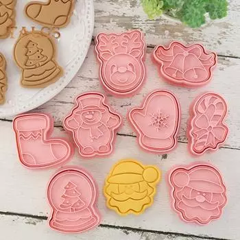 8 шт./компл., форма для печенья, рождественские элементы, дизайн, термостойкий пластик, премиум-форма для шоколада «сделай сам», для кухни