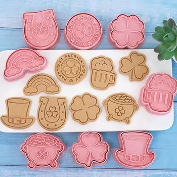 8 шт./компл. формочки для печенья пищевой DIY инструменты для выпечки трилистник четырехлистный клевер в форме пивной чашки Sets