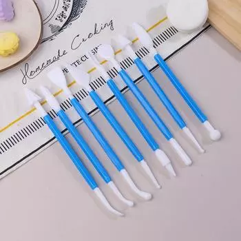 8 шт./компл. инструменты для моделирования глины, пластиковый воск для резьбы по керамике, инструменты для резьбы по скульптуре, формирователь полимерной глины, набор для лепки синий