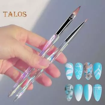 8 шт./компл., кисть для дизайна ногтей, мягкая щетина, дизайн кончиков ногтей, многофункциональная, удобная кисть для подводки ногтей, ручка для нанесения точек для домашнего использования Sets