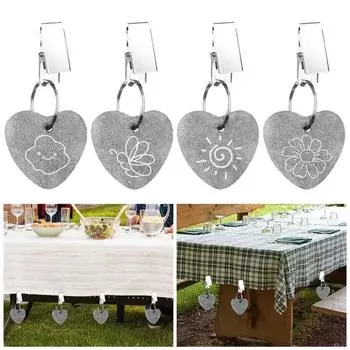 8 шт./компл. клип скатерть вес сверхмощный мрамор ветрозащитный цветок солнце облако бабочки брелок занавес обеденный стол крышка кулон товары для дома Hearts