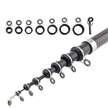 8 шт./компл. комплект для ремонта направляющих колец для удочки, разные размеры 6x5, 6, 7, 8, 9, 10, 11 мм