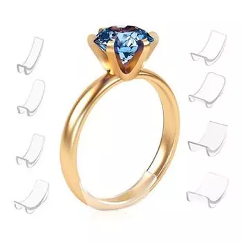 8 шт./компл. коврик для регулировки размера кольца, прозрачный, невидимый, не вызывающий раздражения, многоразовый, мягкий, противоскользящий, разные размеры, коврик для уменьшения размера кольца, защитный коврик для кольца