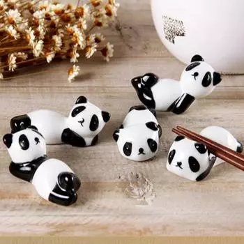 8 шт./компл. Креативный мультяшный панда керамический держатель для палочек для еды подставка китайская подставка для палочек для еды домашний декор кухонный гаджет и аксессуары
