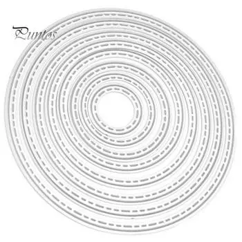 8 шт./компл. круглые металлические штампы для резки DIY бумажные карты для скрапбукинга ремесло трафаретная форма серебряный