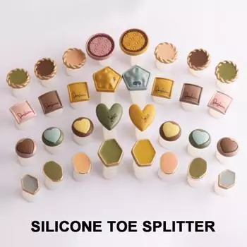 8 шт./компл. квадратные силиконовые разделители пальцев в форме сердца для педикюра DIY инструмент для дизайна ногтей