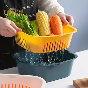 8 шт./компл., легкая противоизносная портативная привлекательная универсальная пищевая сливная корзина для дома жёлтый